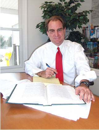 R. Paul Kuhn, Esq. in his Westerly office
